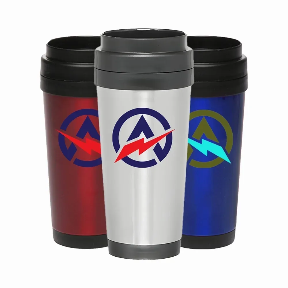Stainless Steel Travel Mugs - Lapel Pin Now