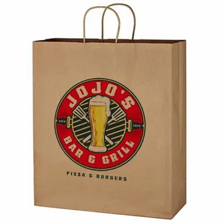 Custom Kraft Brown Paper Bag - Lapel Pin Now