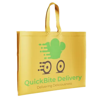 Custom Large Non-Woven Tote Bag - Lapel Pin Now