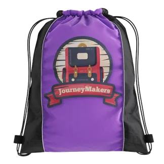Side-Accents Drawstring Bag - Lapel Pin Now