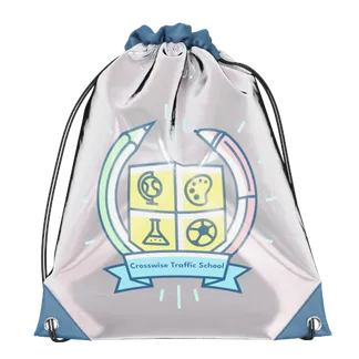 Custom Reflective Drawstring Bag - Lapel Pin Now