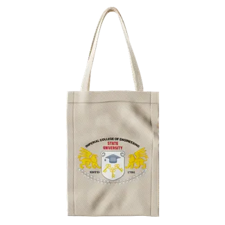 Custom Medium Cotton Tote Bag - Lapel Pin Now