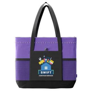 Custom Large Utility Tote Bag - Lapel Pin Now