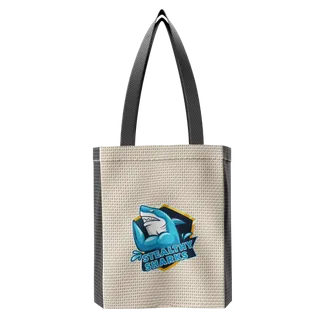 Custom Two-Tone Cotton Tote Bag - Lapel Pin Now