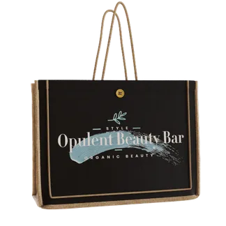 Paradise Jute Tote Bag - Lapel Pin Now