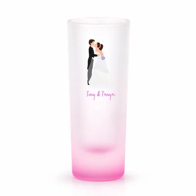 Radiant Base Frosted Tall Shot Glass - Lapel Pin Now