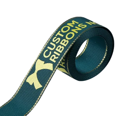 Metallic Edge Grosgrain Ribbon - Lapel Pin Now