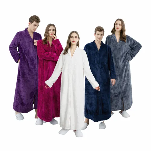 Bathrobe with Zipper - Lapel Pin Now
