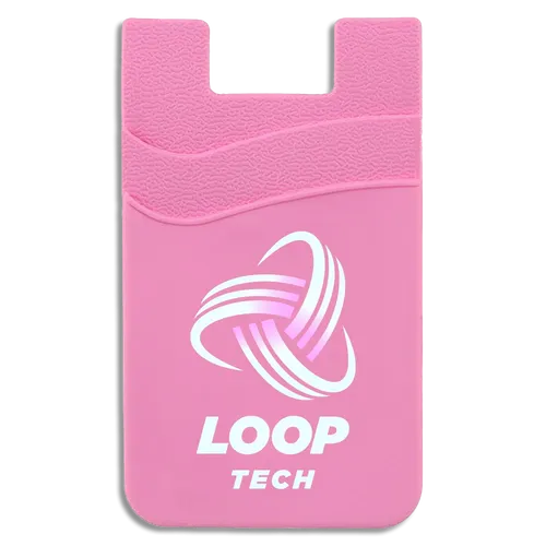Silicone Phone Wallet Dual Card Holder - Lapel Pin Now