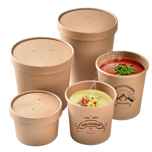 Paper Soup Container - Lapel Pin Now