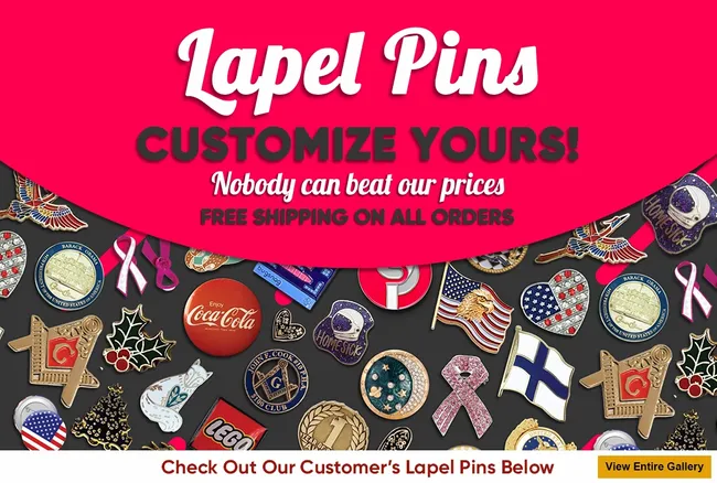 Custom Lapel Pins - Offset Printed - Aluminum - 3/4 Inch